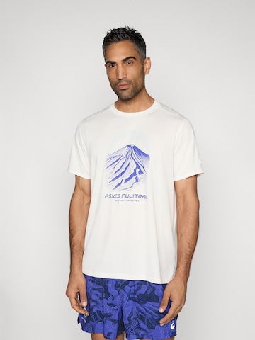 T-Shirt fonctionnel 'FUJITRAIL' ASICS en blanc : devant