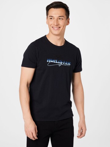 melns HOLLISTER T-Krekls: no priekšpuses