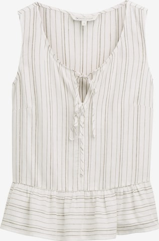 TOM TAILOR DENIM Blouse in White: front