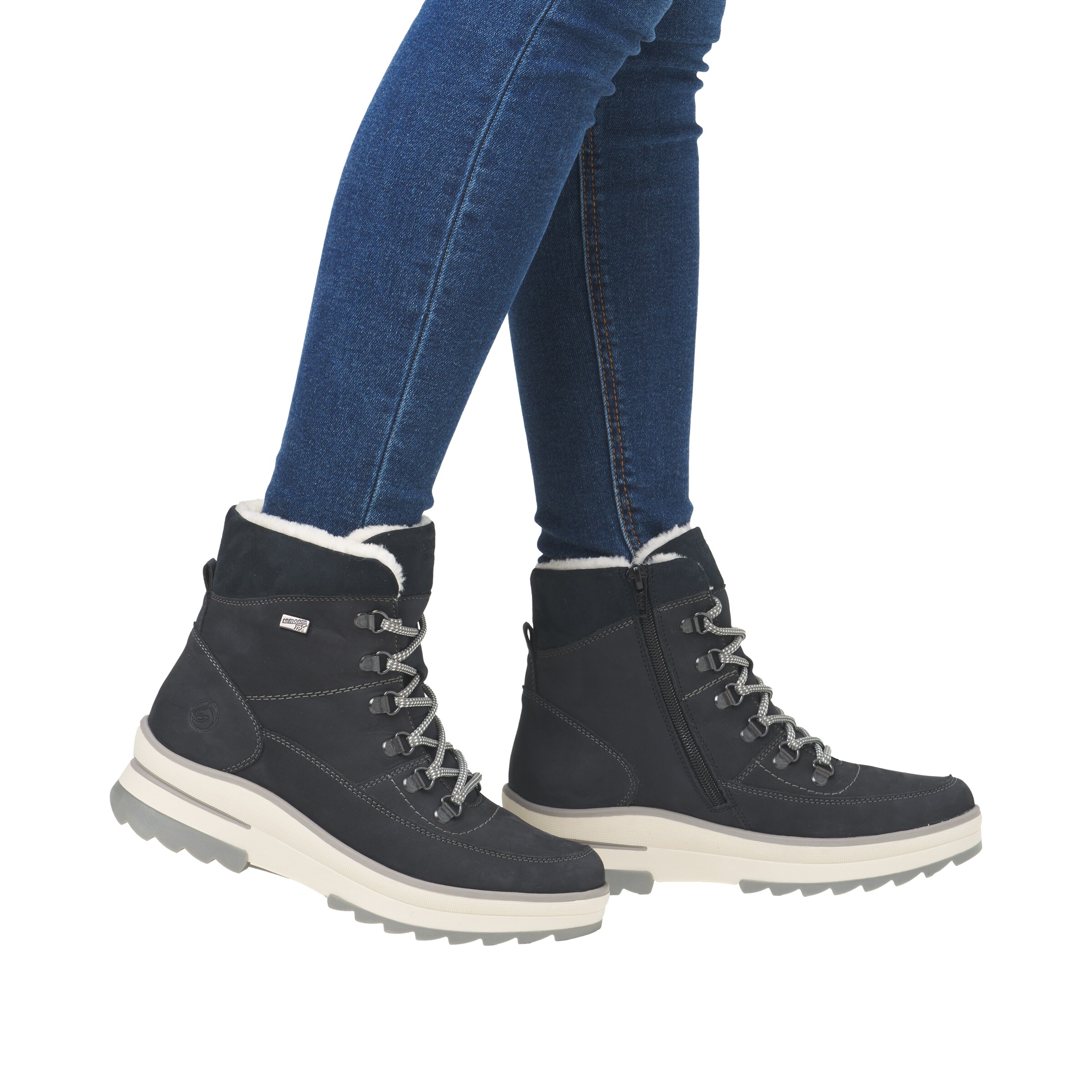 Bottes à lacets REMONTE en bleu