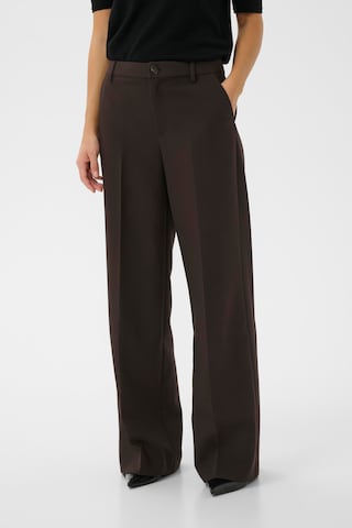 Part Two Wide leg Pants 'Ninnesa' in Brown: front