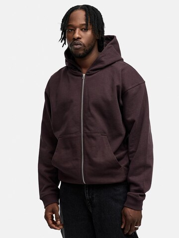 Daily Cotton Sweatjacke 'DCBEND'‌‌‌‌‌‌‌‌‌ in Braun: Vorderseite