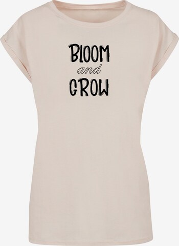 Merchcode T-Shirt 'Spring - Bloom And Grow' in Weiß: predná strana