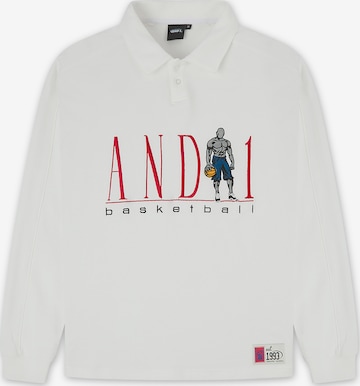 AND1Sweater majica - bijela boja: prednji dio