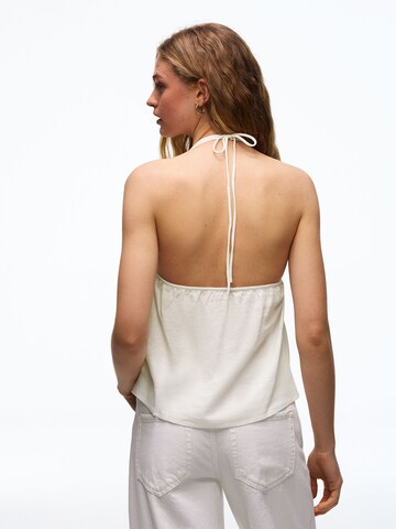 Bershka Toppi värissä valkoinen