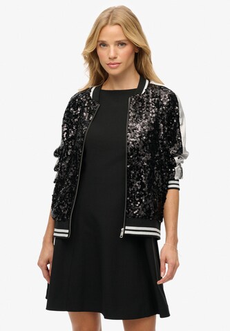 Superdry Tussenjas in Zwart: voorkant