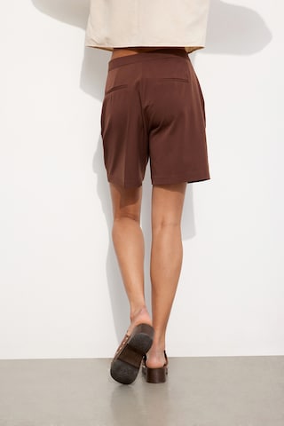 Envii Regular Pleat-front trousers 'Thyme' in Brown