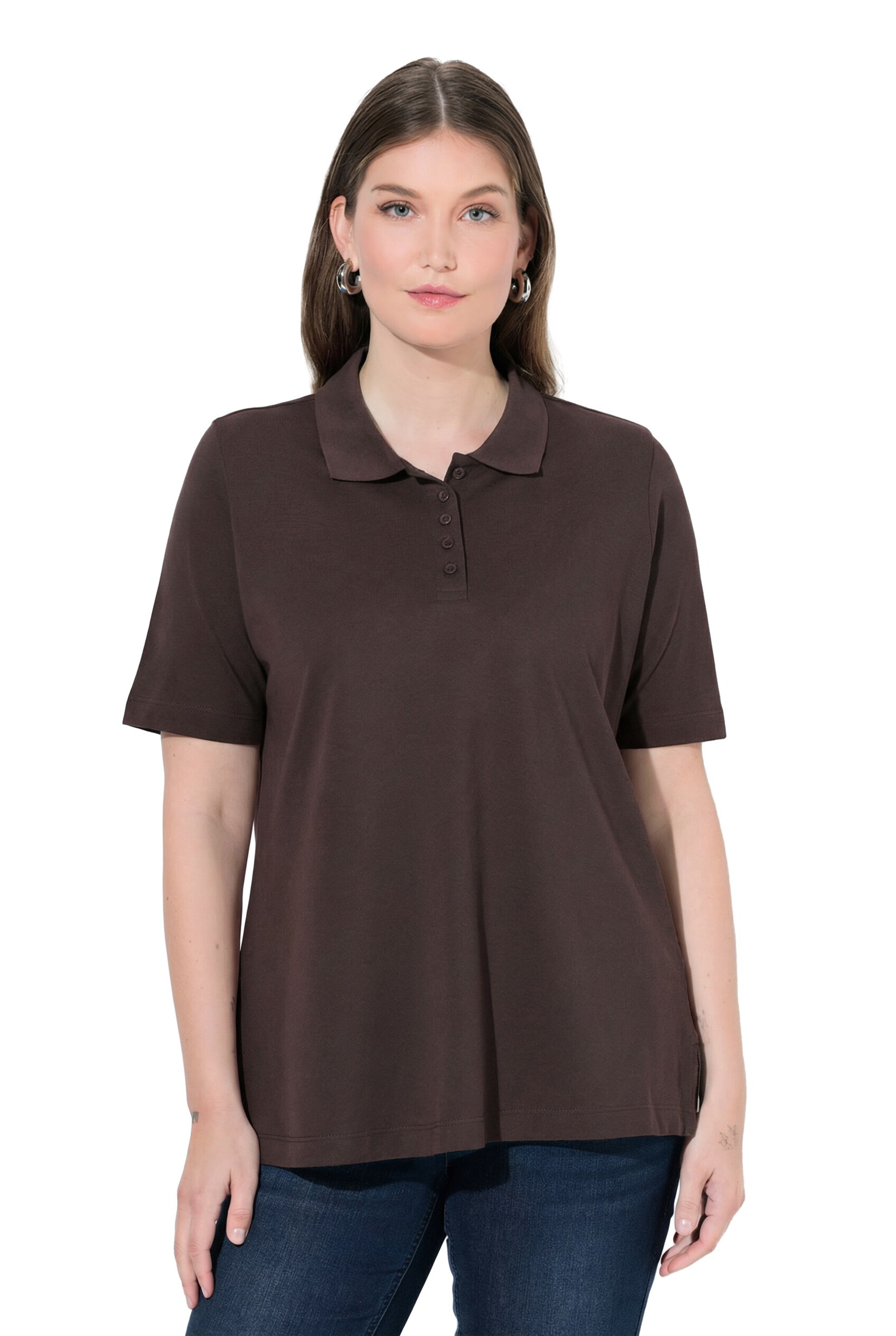 Ulla Popken Shirt in Braun: Vorderseite