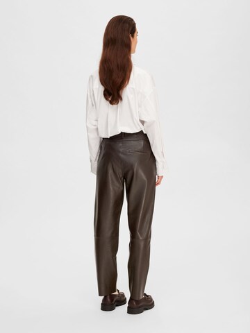 SELECTED FEMME Tapered Pants in Brown