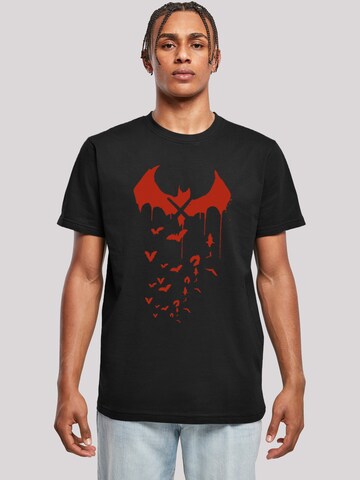 F4NT4STIC Shirt 'DC Comics Batman Arkham Knight Bats X Drip' in Black: front