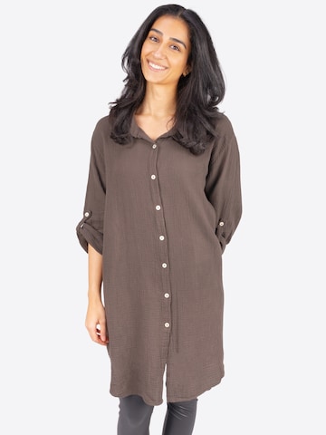 Chemisier 'Jessy' Seasons of April en marron