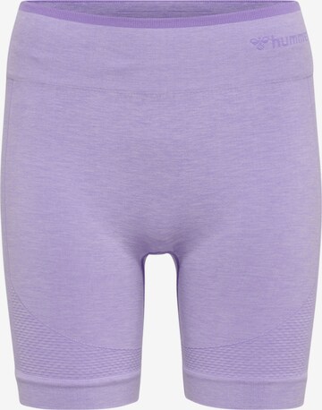 Hummel Workout Pants in Purple: front