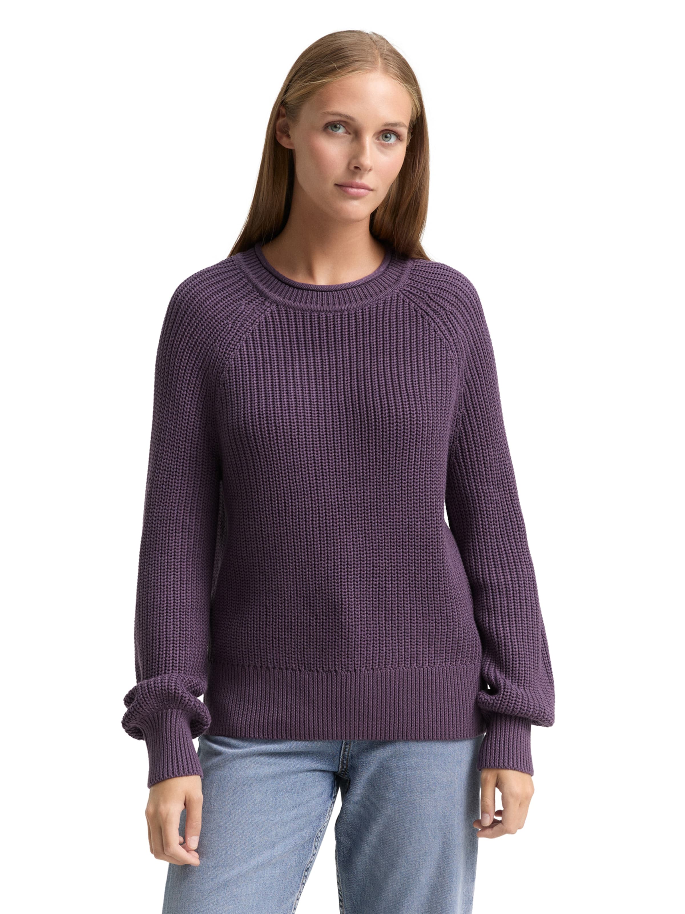 TOM TAILOR DENIM Sweater in Purple: front