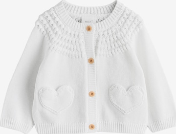 Next Knit Cardigan in White: front