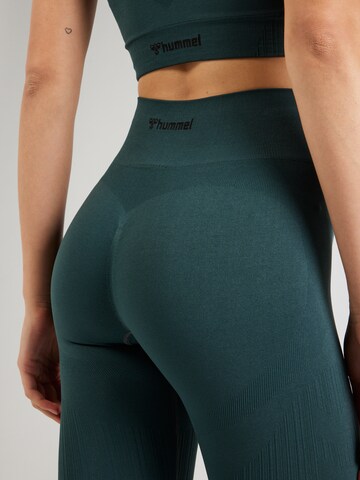 HummelSkinny Sportske hlače 'MT DEFINE' - zelena boja