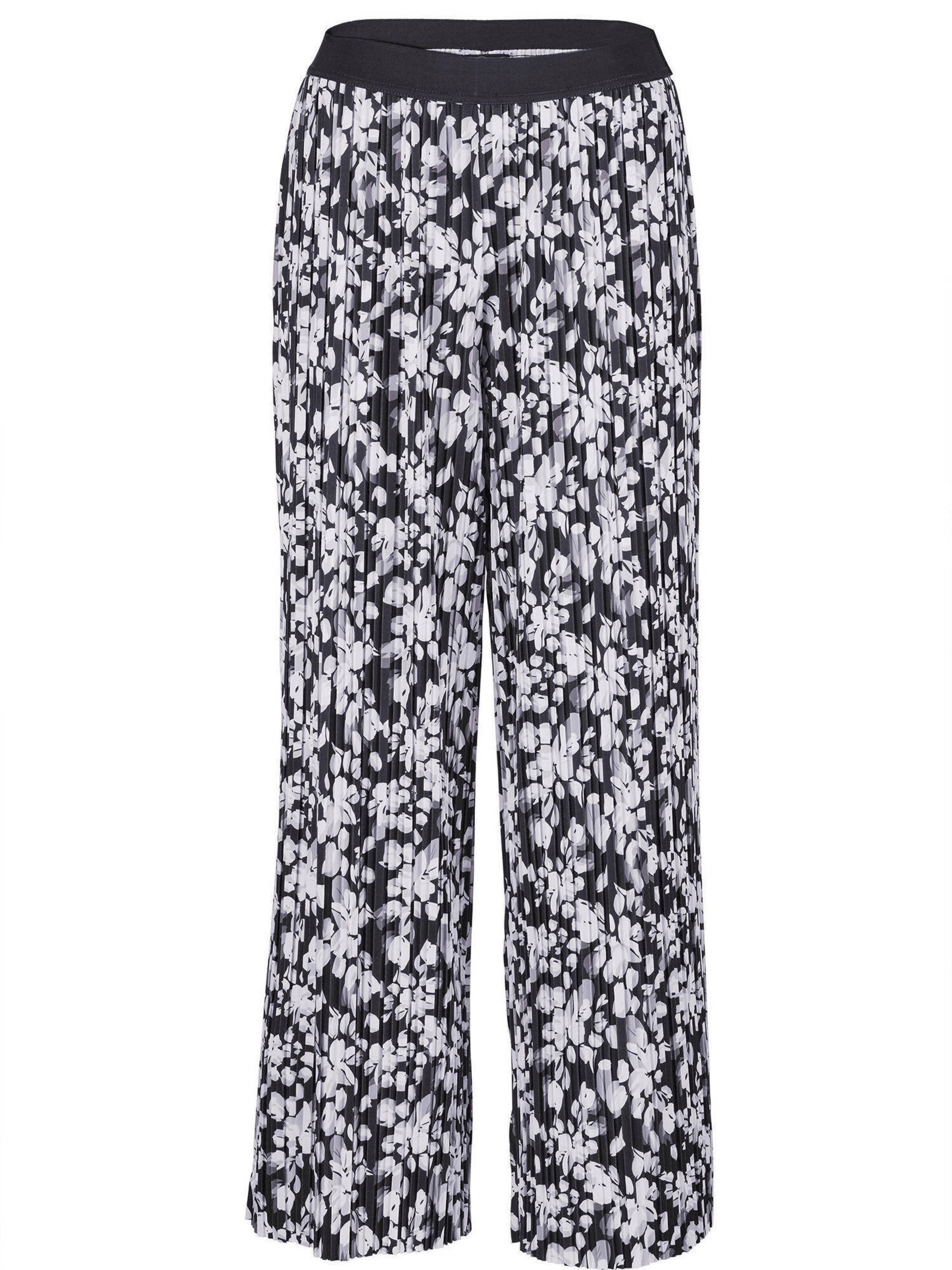 Goldner Wide Leg Hose ' VERA ' in Weiß: Vorderseite