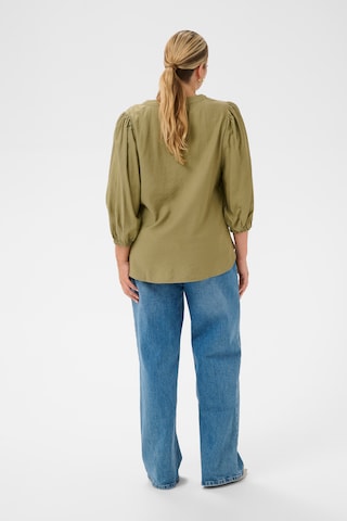KAFFE CURVE Blouse 'Alberte' in Green