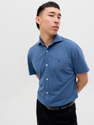 Jack & Jones Premium Slim fit Button Up Shirt 'JPRBLALANCE' in Blue
