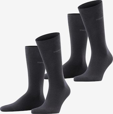 ESPRIT Socken 'Basic Uni 2-Pack' in Schwarz: Vorderseite