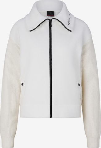Bogner Fire + Ice Athletic Fleece Jacket 'Britt' in White: front