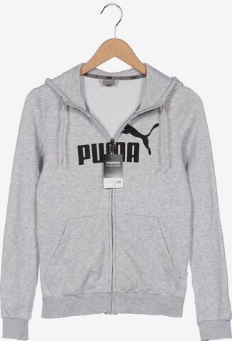 PUMA Sweatshirt & Zip-Up Hoodie in S in Grey: front