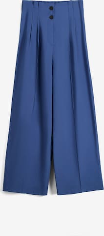 Wide Leg Pantalon à pince Bershka en bleu : devant