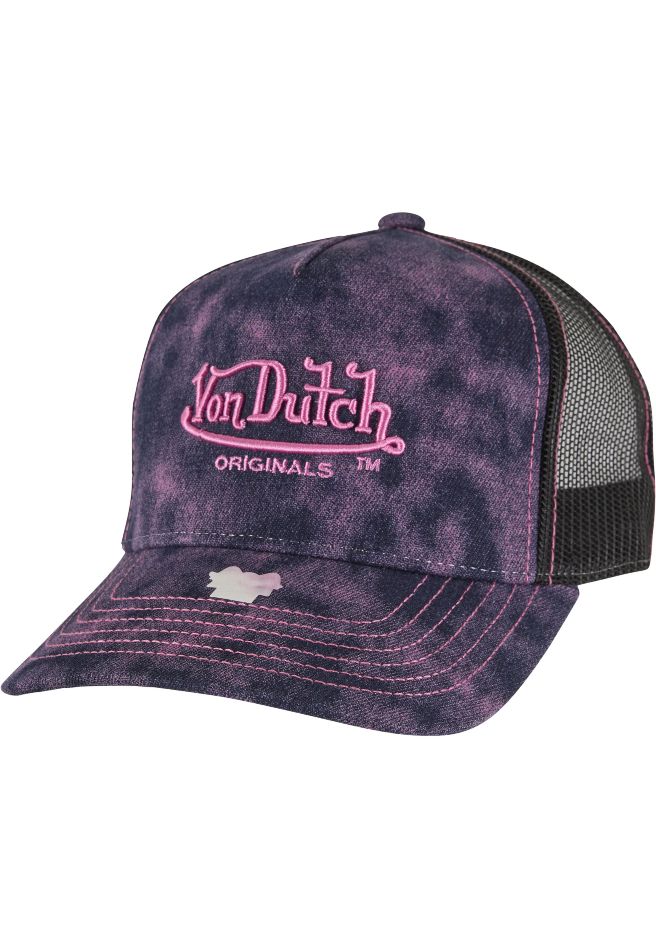Von Dutch Originals Pet 'Newark' in Zwart: voorkant