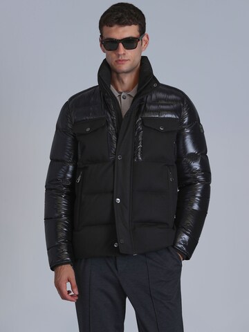 Veste d’hiver Lufian en noir : devant