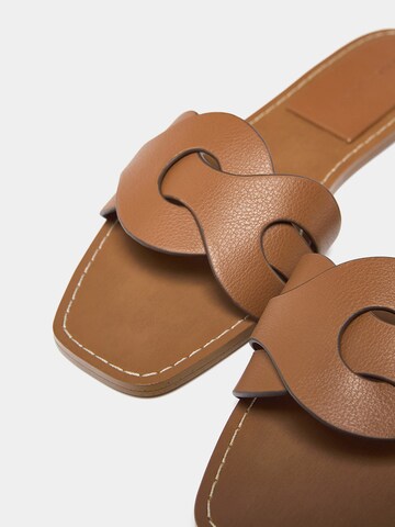 Mule Pull&Bear en marron