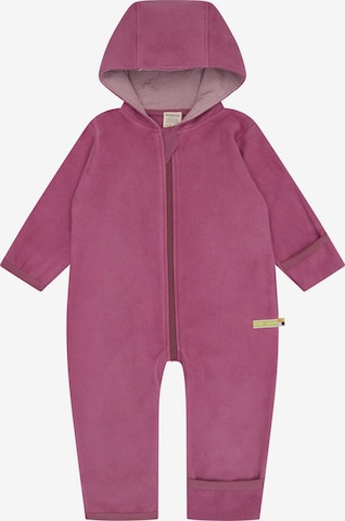loud + proud Dungarees in Purple: front