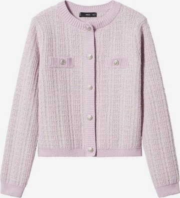 MANGO Knit Cardigan 'Malvi' in Purple: front