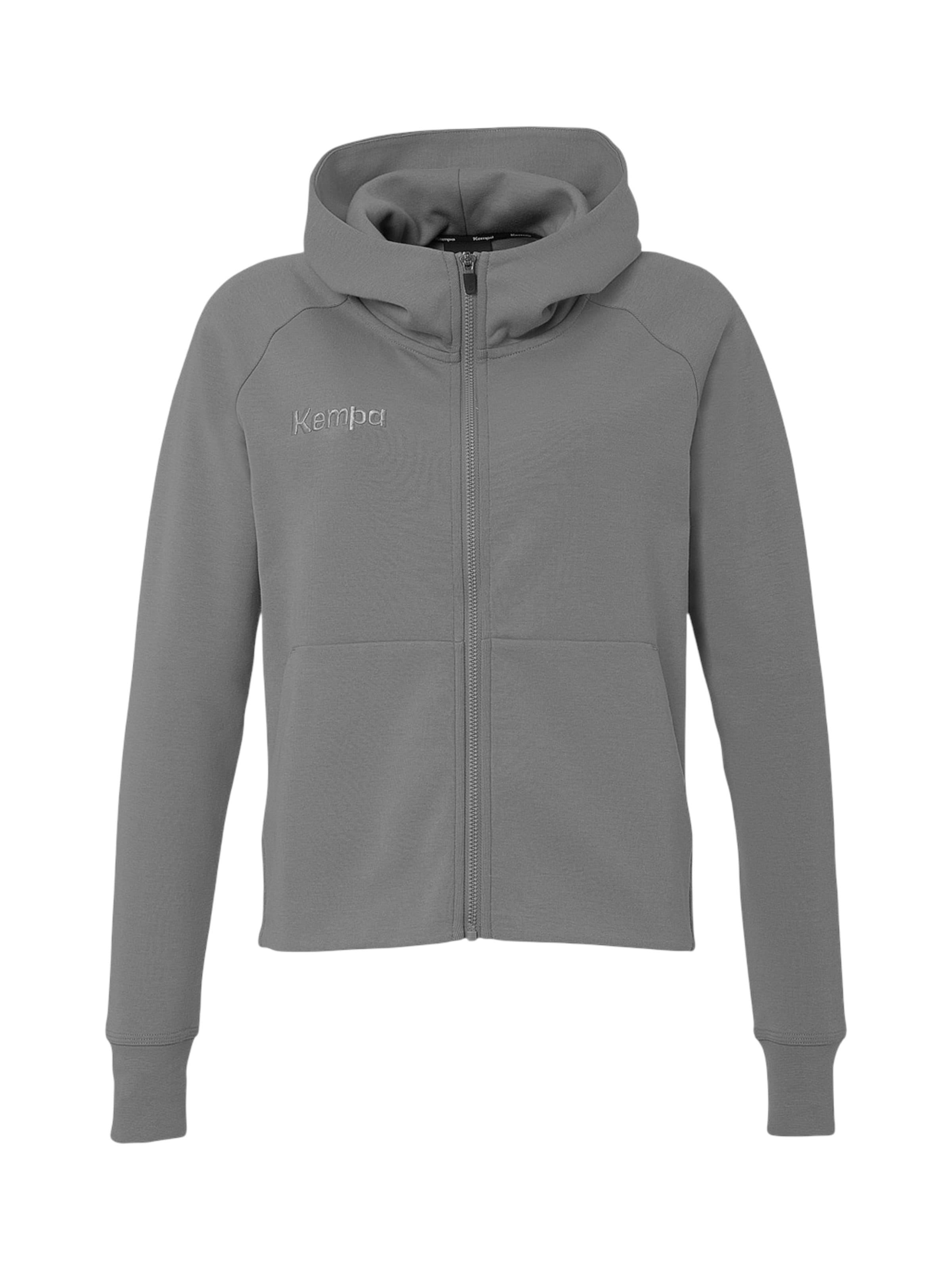 KEMPA Sportsweatjacke 'Stmnt' in Grau: Vorderseite