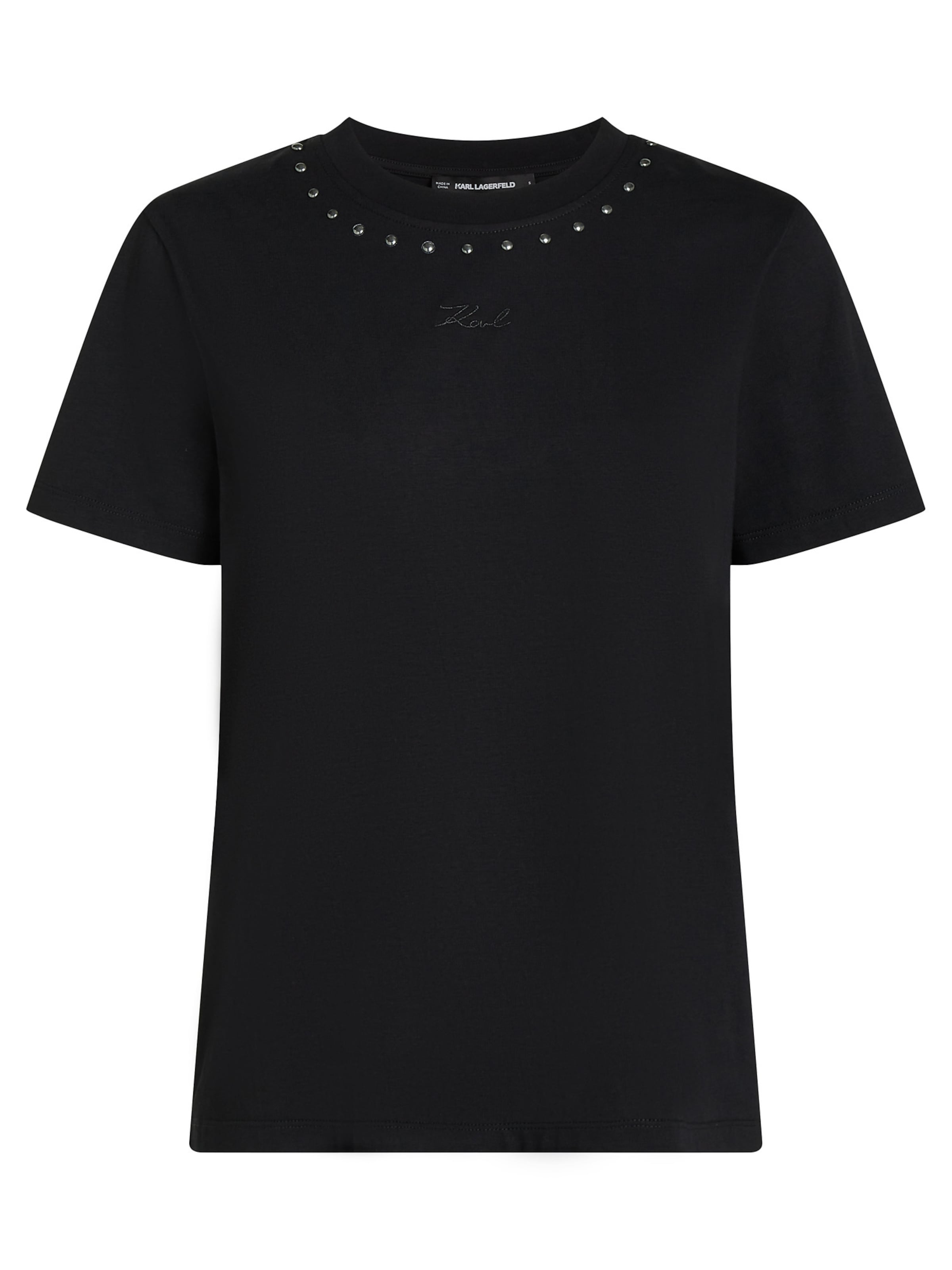 Karl Lagerfeld T-shirt en noir, Vue avec produit
