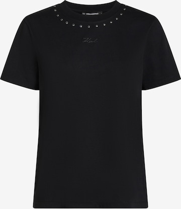 juoda Karl Lagerfeld Marškinėliai: priekis