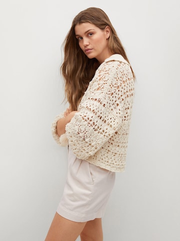 MANGO Regular Plissert bukse 'RUSTIC' i beige