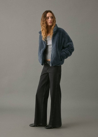 MANGO TEEN Mantel 'Fluffy' in Grau