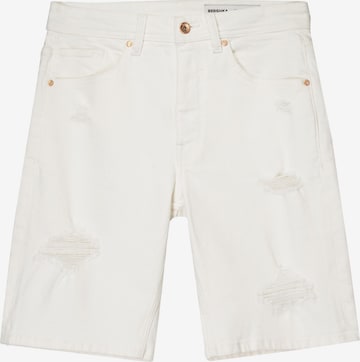 Bershkaregular Traperice - bijela boja: prednji dio