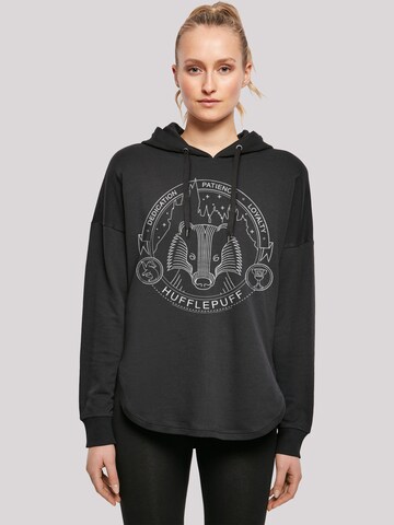 F4NT4STIC Sweatshirt 'Harry Potter Hufflepuff Seal' in Zwart: voorkant