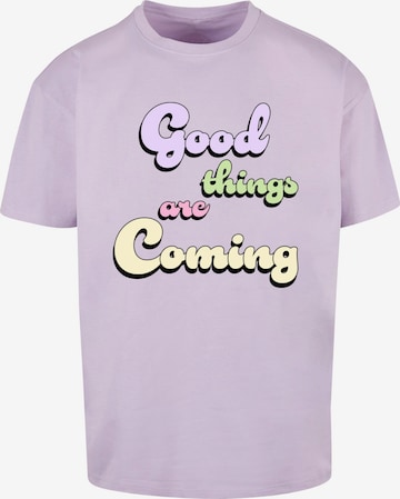 Merchcode Shirt 'Good Things' in Purple: front