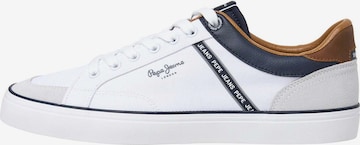 Sneaker bassa 'Kenton Stage' di Pepe Jeans in bianco: frontale