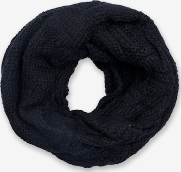 styleBREAKER Schlauchschal 'Strick Loop mit Gitter und Rippenmuster' in Schwarz: Vorderseite