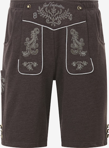 Jan Vanderstorm Regular Klederdracht broek 'Dennik' in Bruin: voorkant