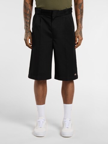 DICKIES Regular Pleat-front trousers 'Unionville' in Black: front