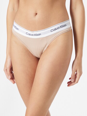 Calvin Klein Underwear Stringit värissä beige: edessä