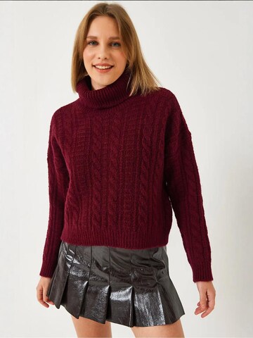 Pullover di Bianco Lucci in rosso: frontale