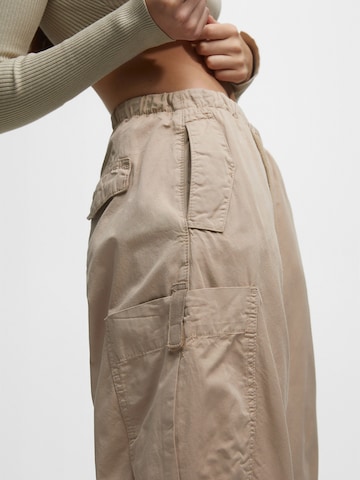 Pull&Bear Regular Cargo Pants in Brown