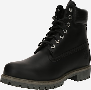 TIMBERLAND Ботинки на шнуровке в Черный: спереди
