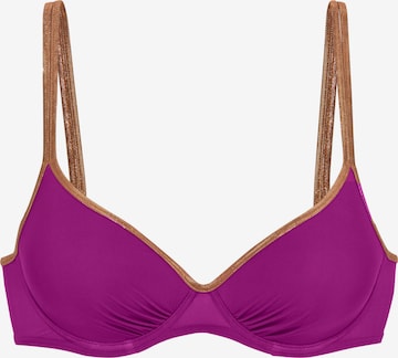 Top per bikini di Bruno Banani in lilla: frontale