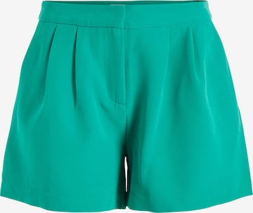 VILA Loose fit Pleat-Front Pants 'Kammas' in Green: front