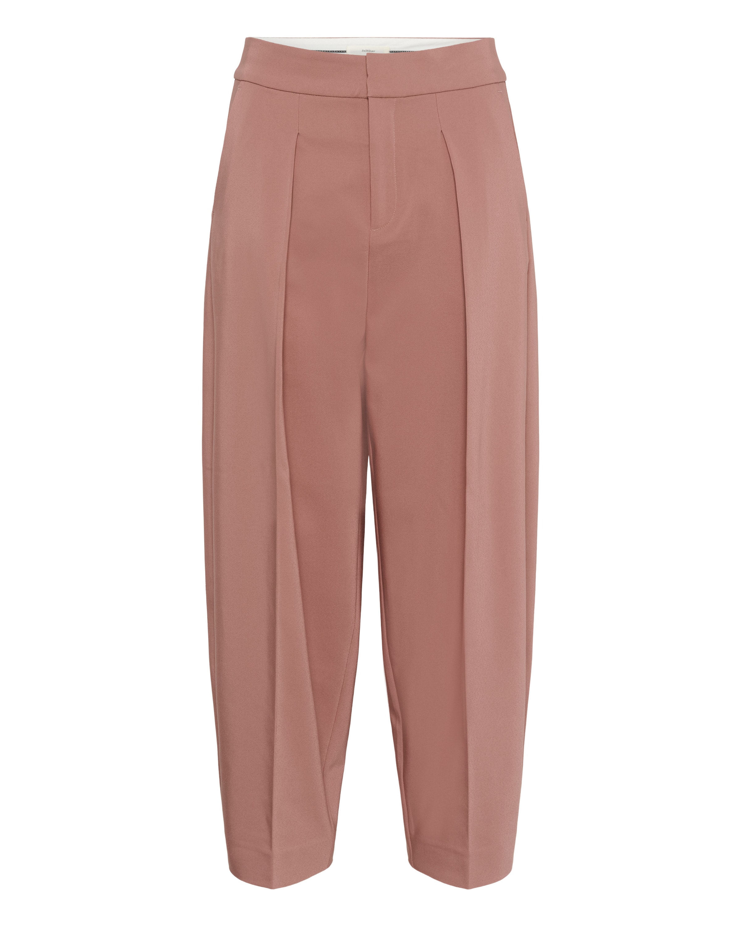 Loosefit Pantalon à plis 'Barrel' InWear en rose : devant